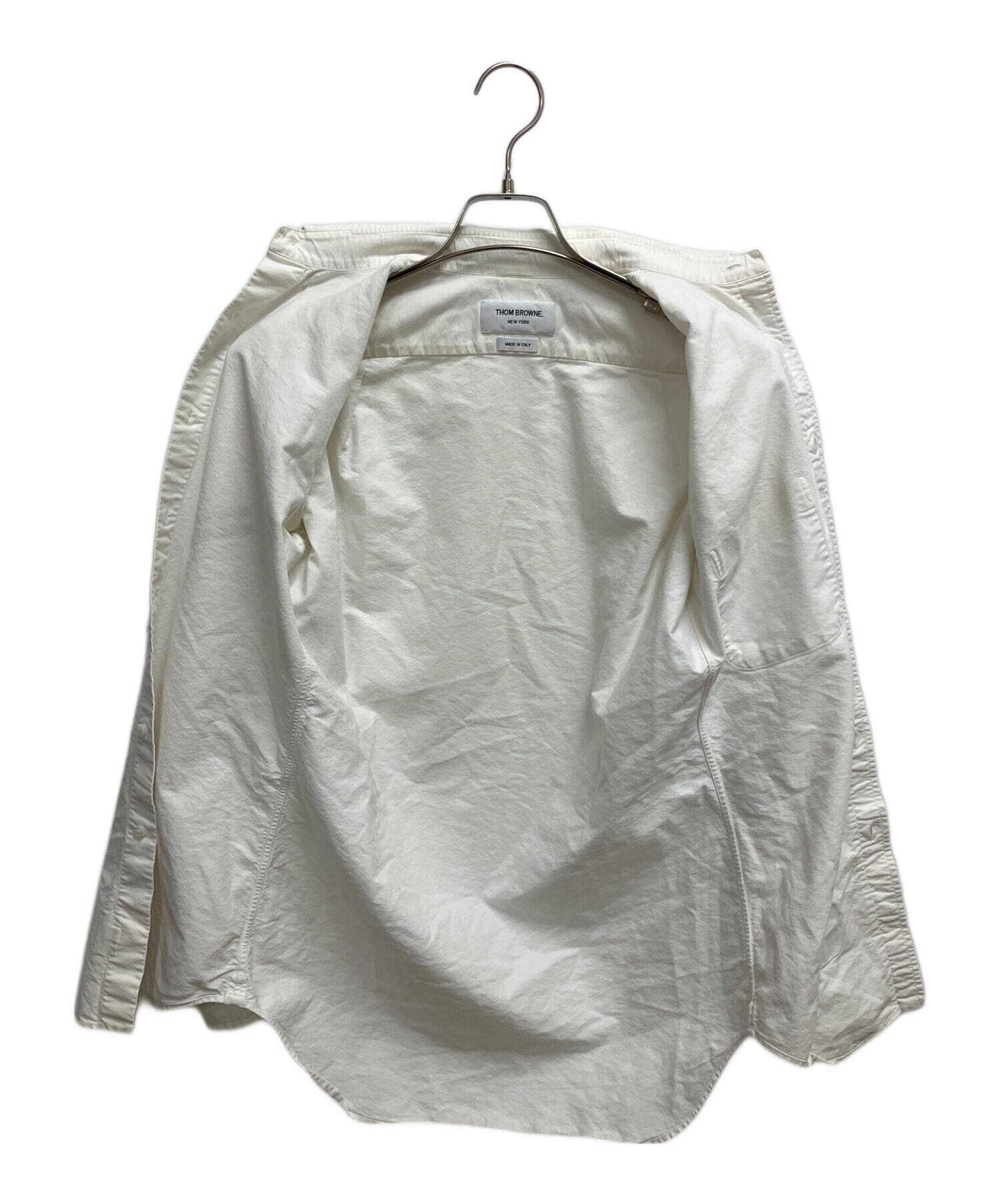 THOM BROWNE トムブラウン ブラウス 38(S位) 白 【古着】【中古】 THOM BROWNE トムブラウン ブラウス 38(S位) 白 【古着】【中古
