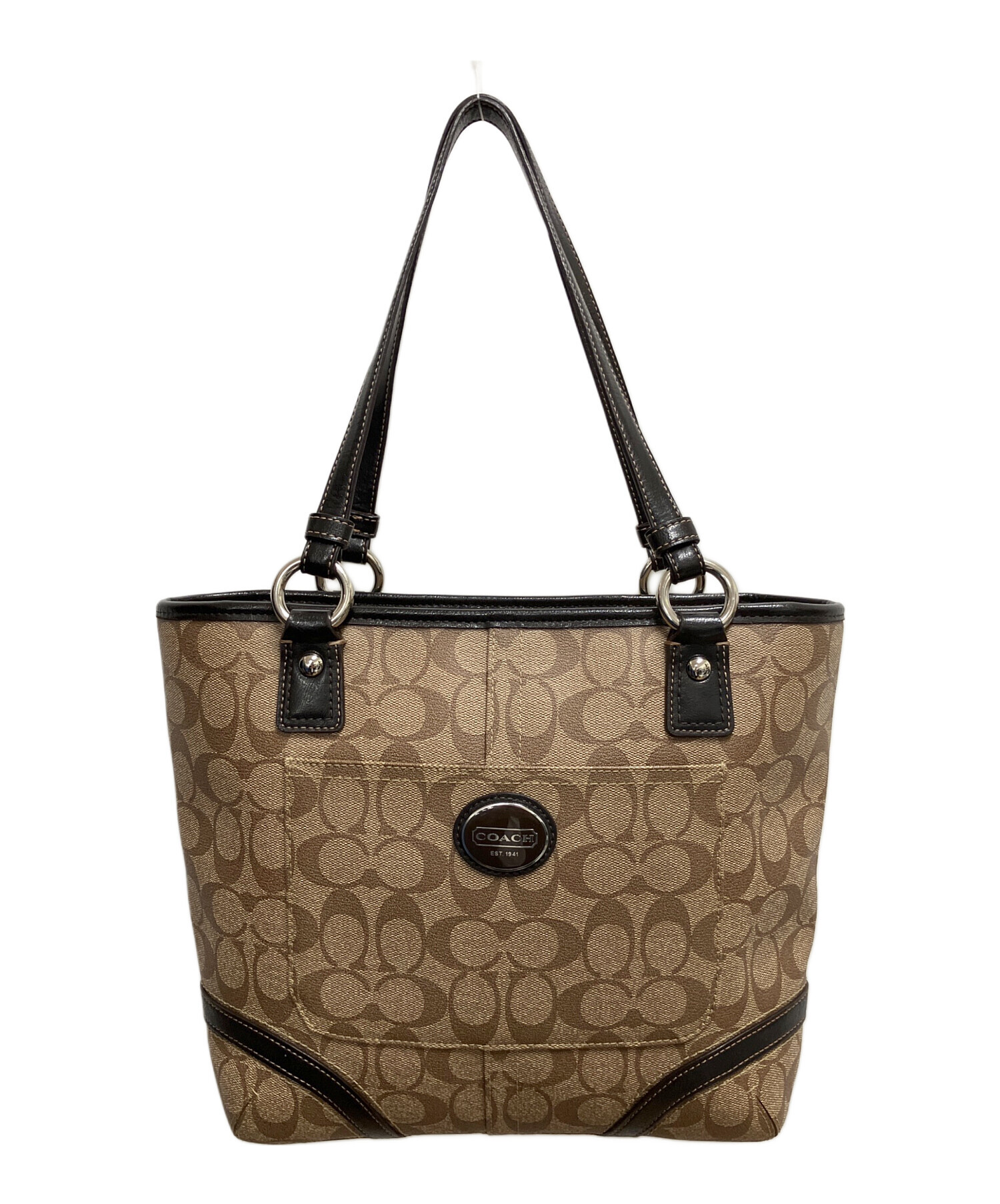 中古・古着通販】COACH (コーチ) シグネチャー トートバッグ ベージュ