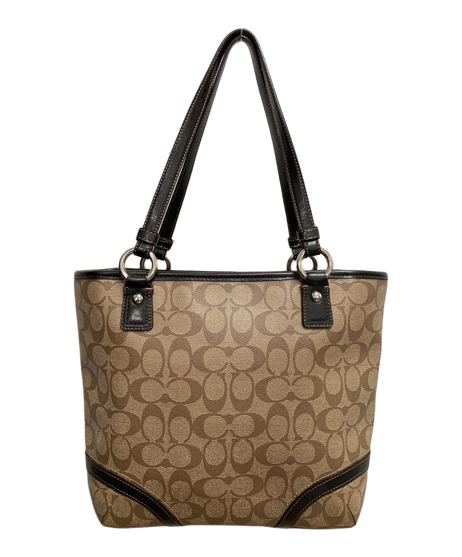 中古・古着通販】COACH (コーチ) シグネチャー トートバッグ ベージュ