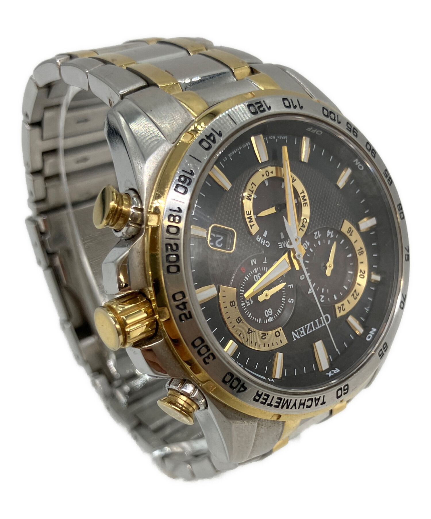 766330/CITIZEN アテッサ エコドライブ時計 中古 稼働品 中古・古着通販】CITIZEN (シチズン) アテッサ エコ・ドライブ クロノ