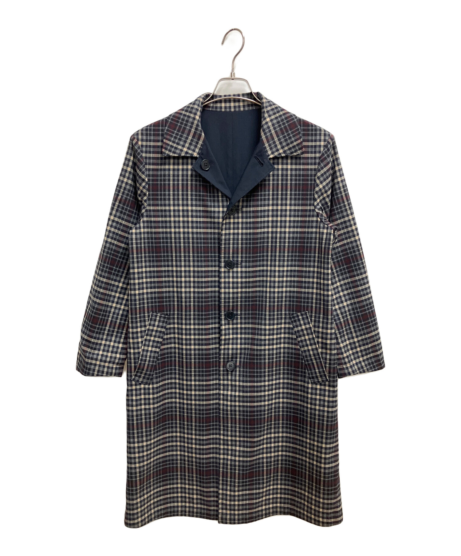 中古・古着通販】J.PRESS (ジェイプレス) ステンカラーコート ネイビー