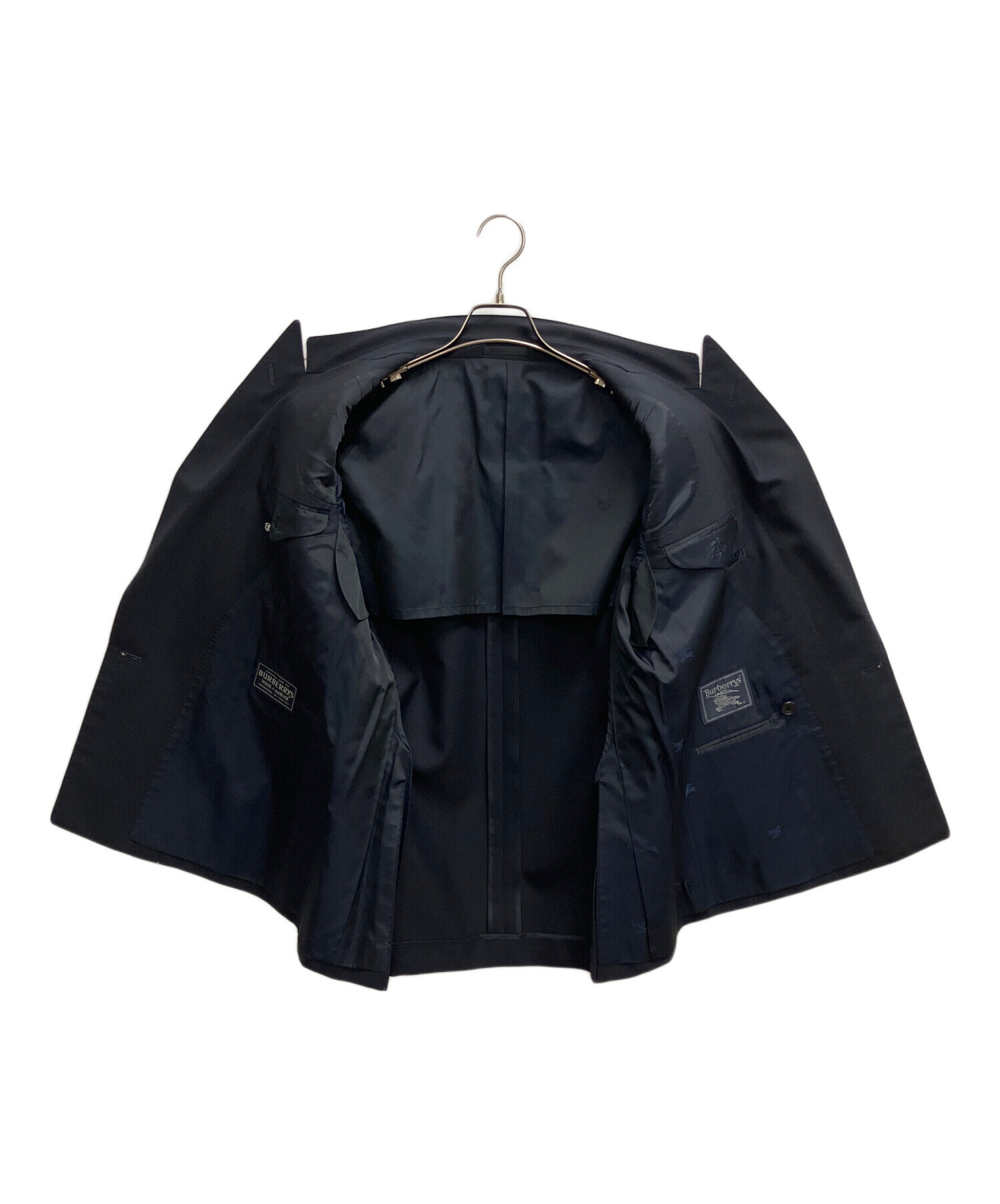 186005 現状品 BURBERRY バーバリーズ テーラードジャケット 黒（裏地はネイビー） [A1000025391151A] 中古・古着通販】Burberry's (バーバリー) テーラードジャケット
