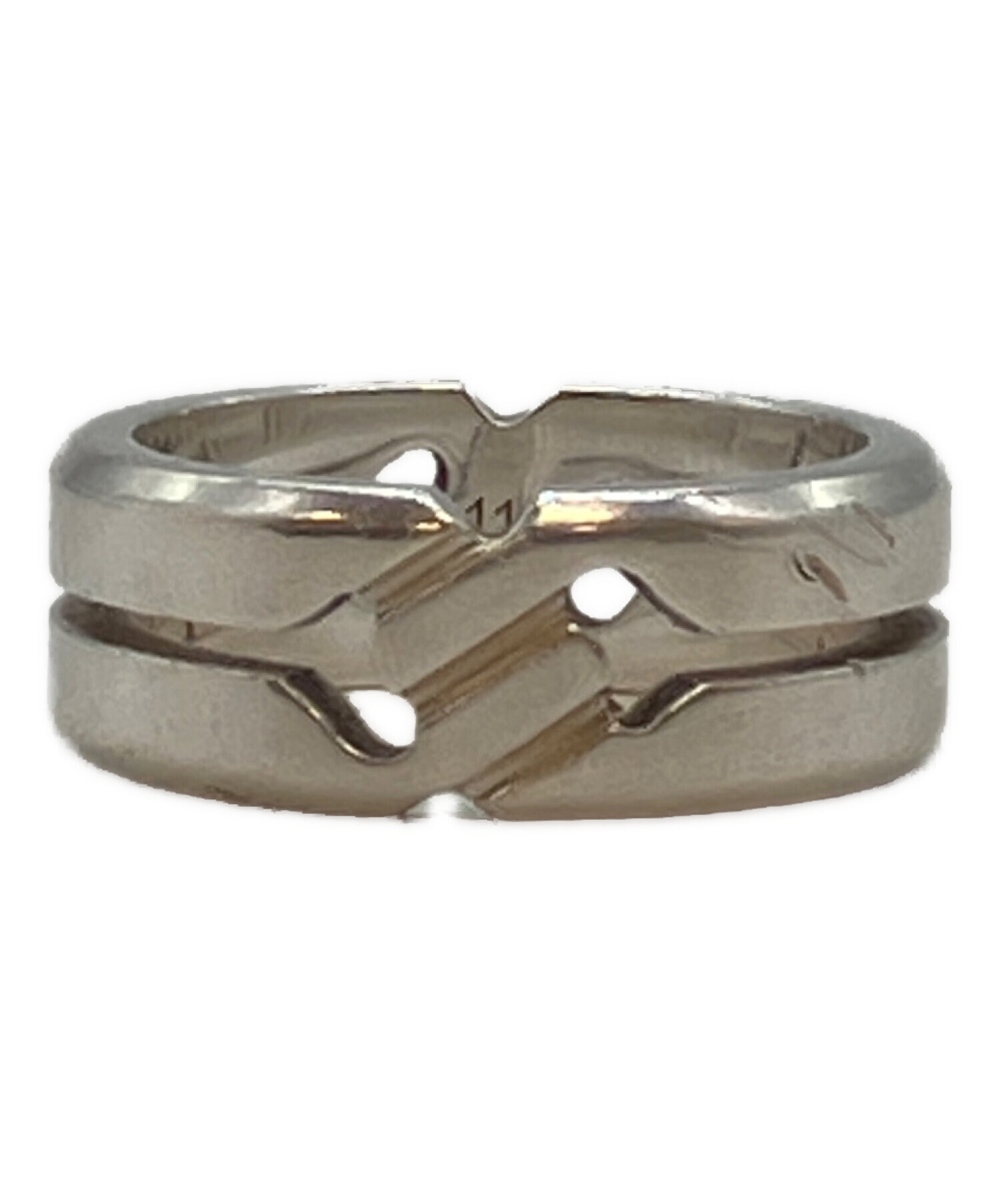 中古・古着通販】GUCCI (グッチ) ノットリング シルバー サイズ:10号 