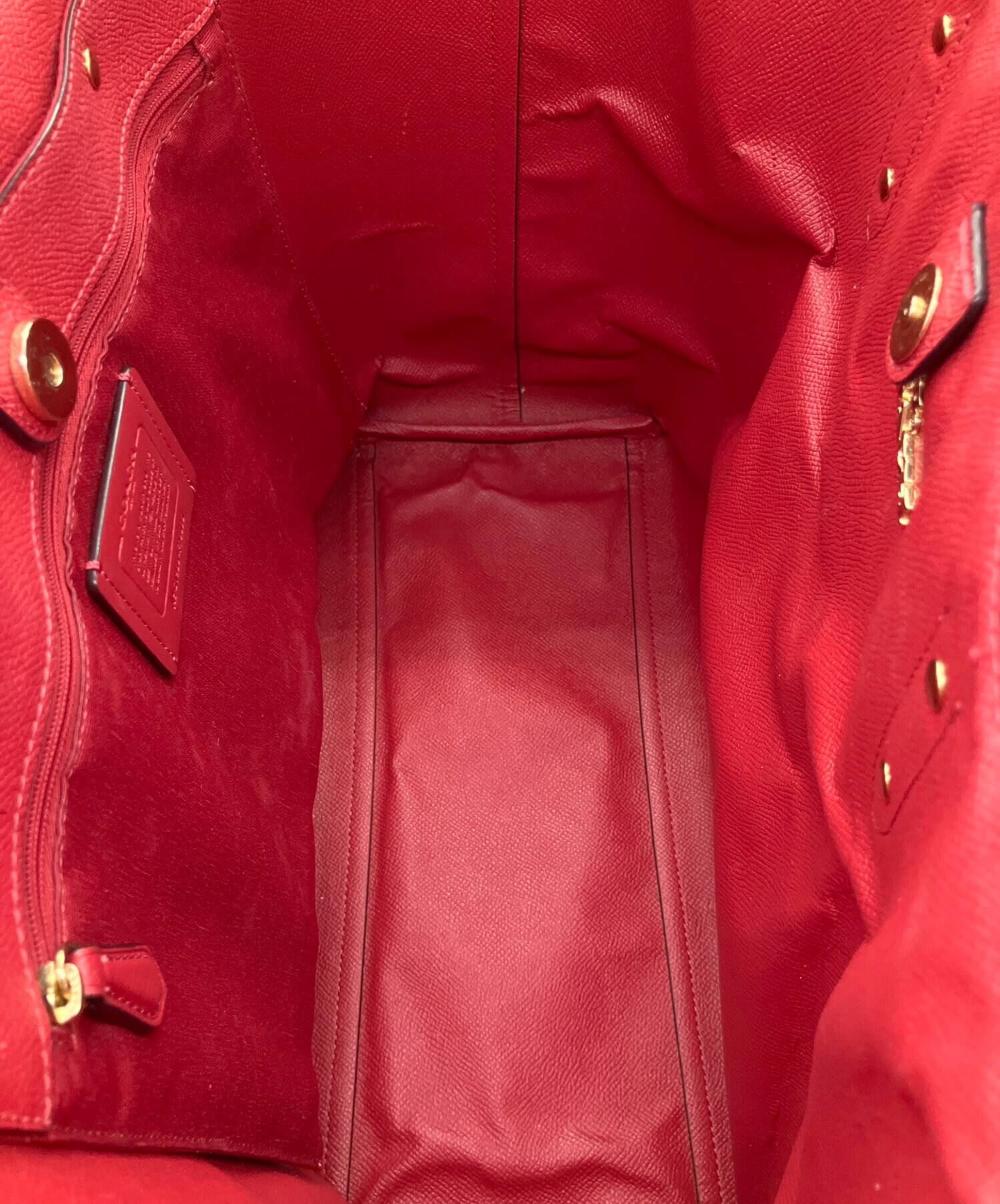 コーチ　トートバッグ　used 中古・古着通販】COACH (コーチ) トートバッグ ブラウン×レッド