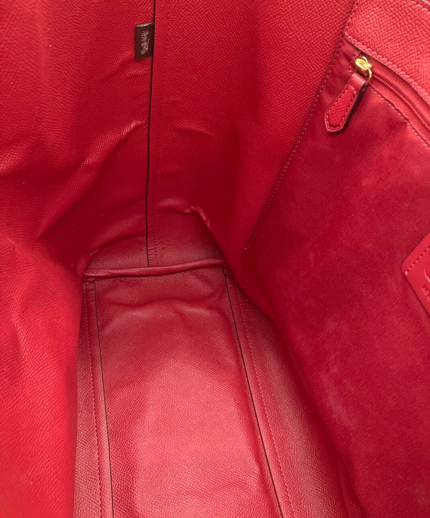 中古・古着通販】COACH (コーチ) トートバッグ ブラウン×レッド