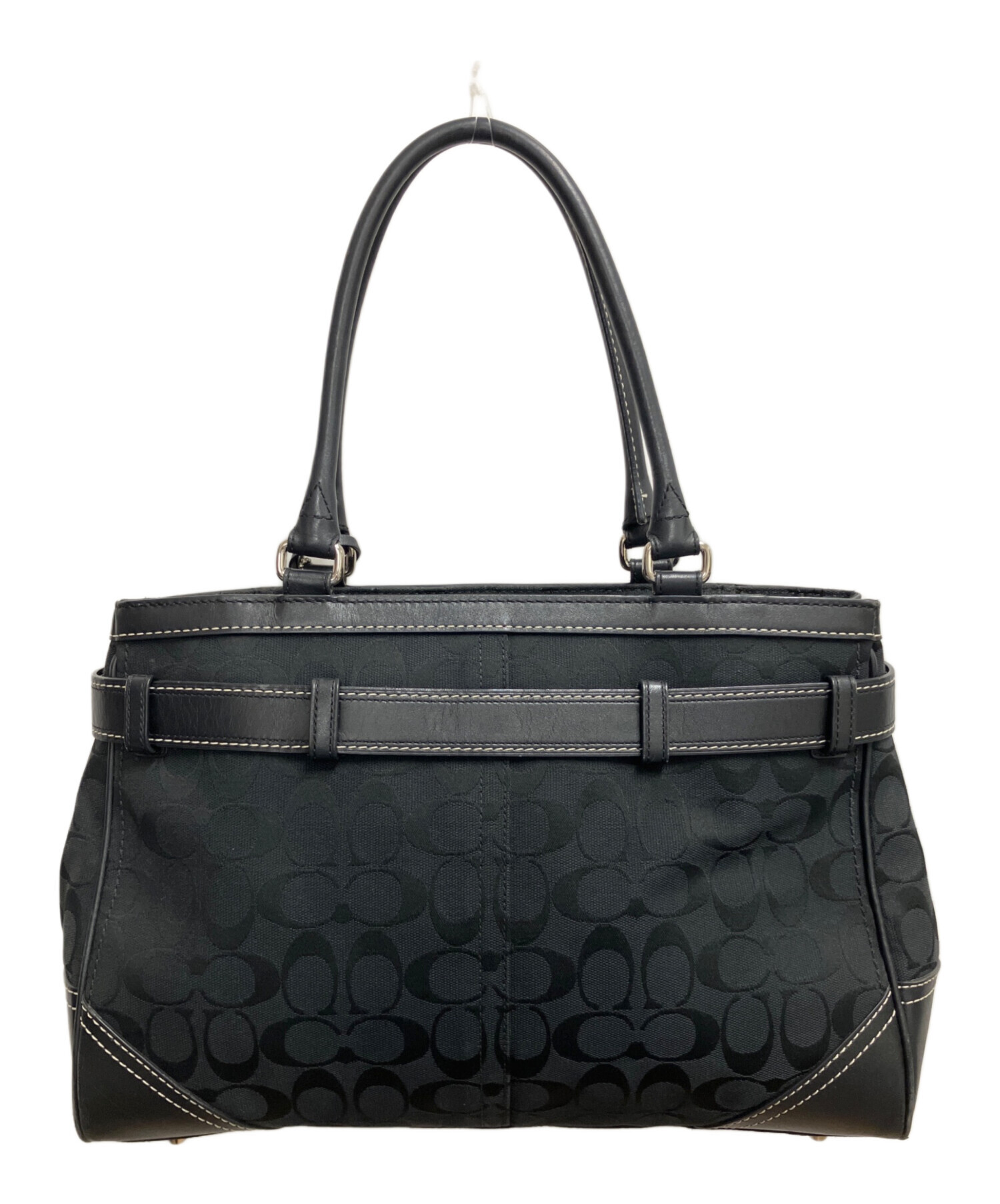 中古・古着通販】COACH (コーチ) シグネチャー トートバッグ ブラック