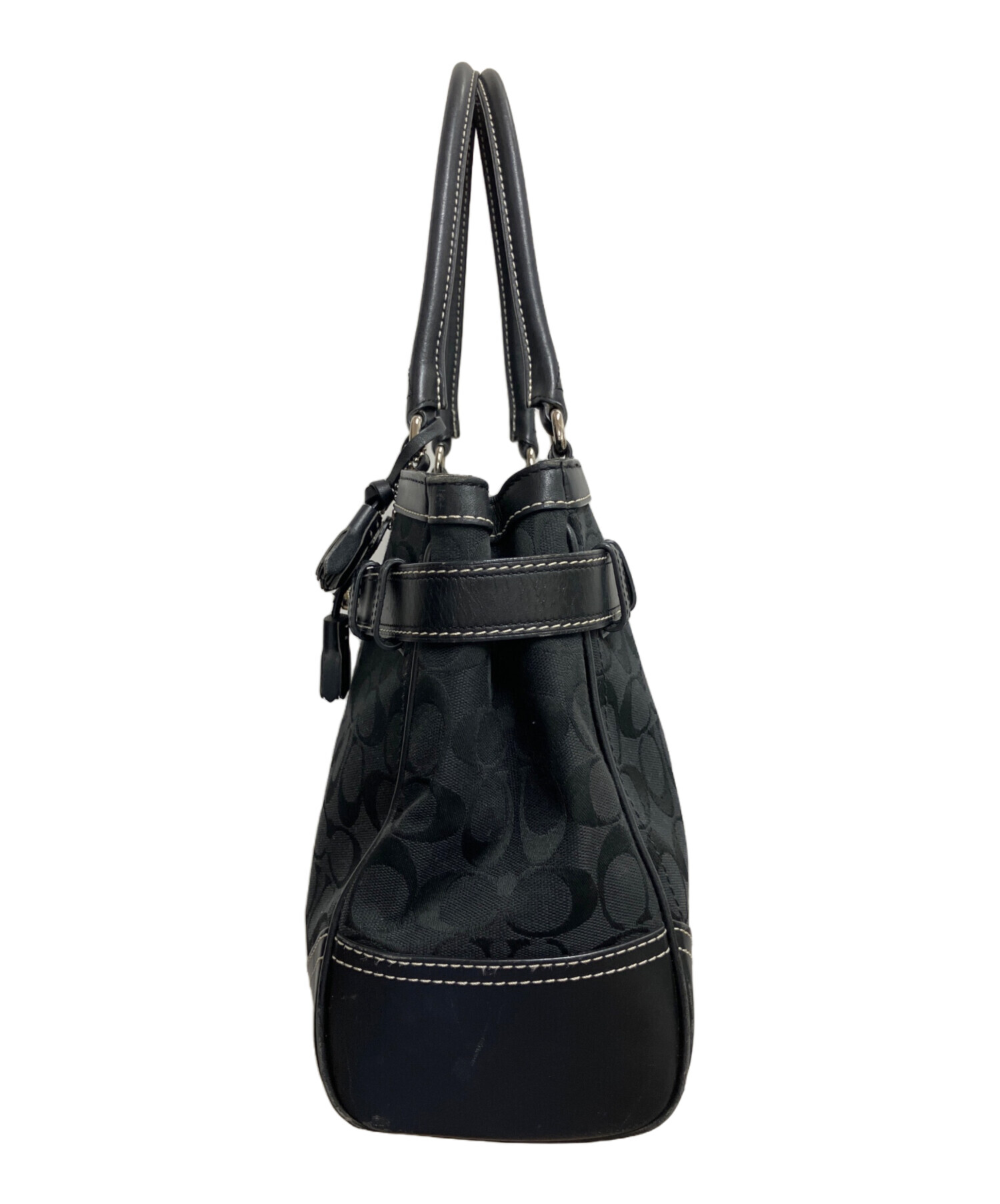 中古・古着通販】COACH (コーチ) シグネチャー トートバッグ ブラック