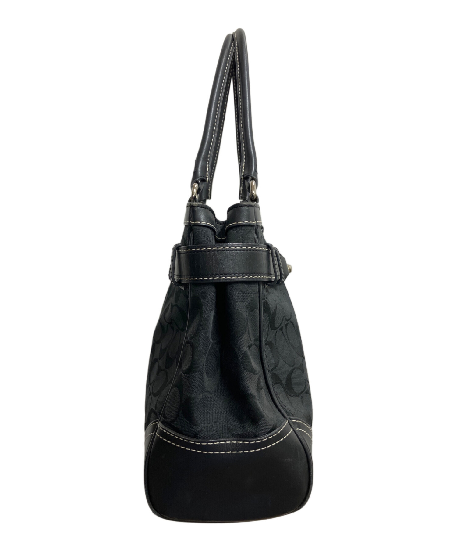 中古・古着通販】COACH (コーチ) シグネチャー トートバッグ ブラック