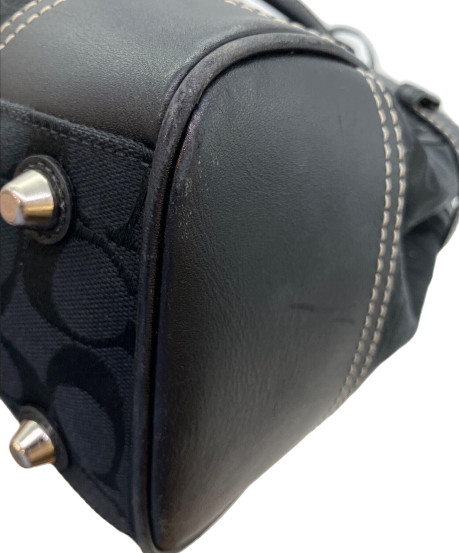 中古・古着通販】COACH (コーチ) シグネチャー トートバッグ ブラック