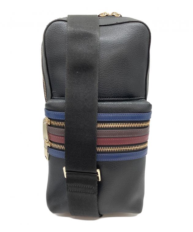 【希少,極美品】　ポールスミスボディーバッグ　インレイドストライプ　黒 中古・古着通販】PAUL SMITH (ポールスミス) シグネチャージップ
