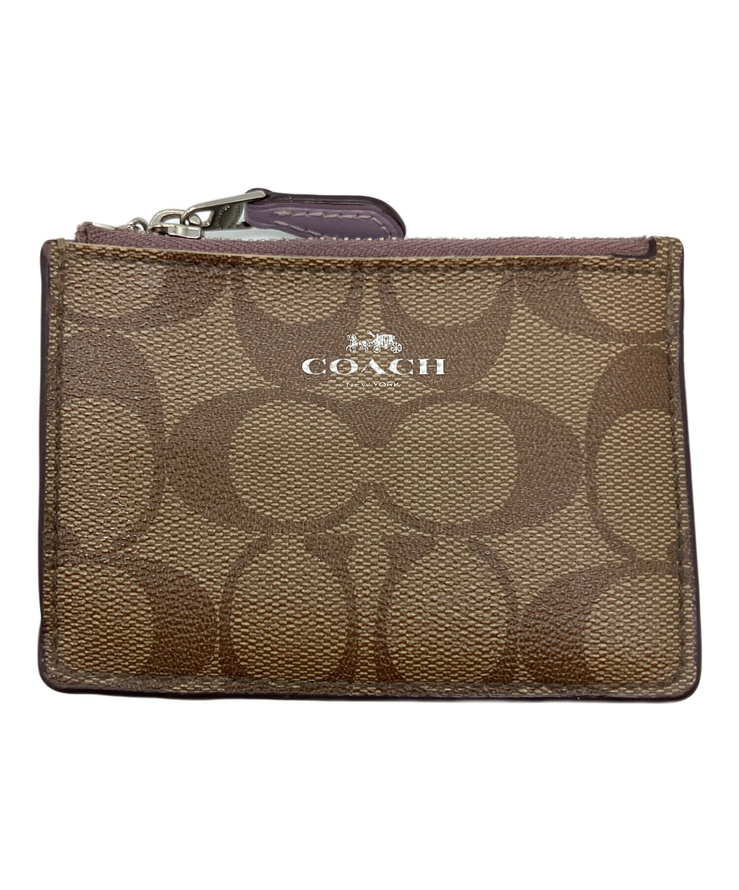 【レア】COACH ケース ブラウン 中古・古着通販】COACH (コーチ) シグネチャー パスケース ブラウン