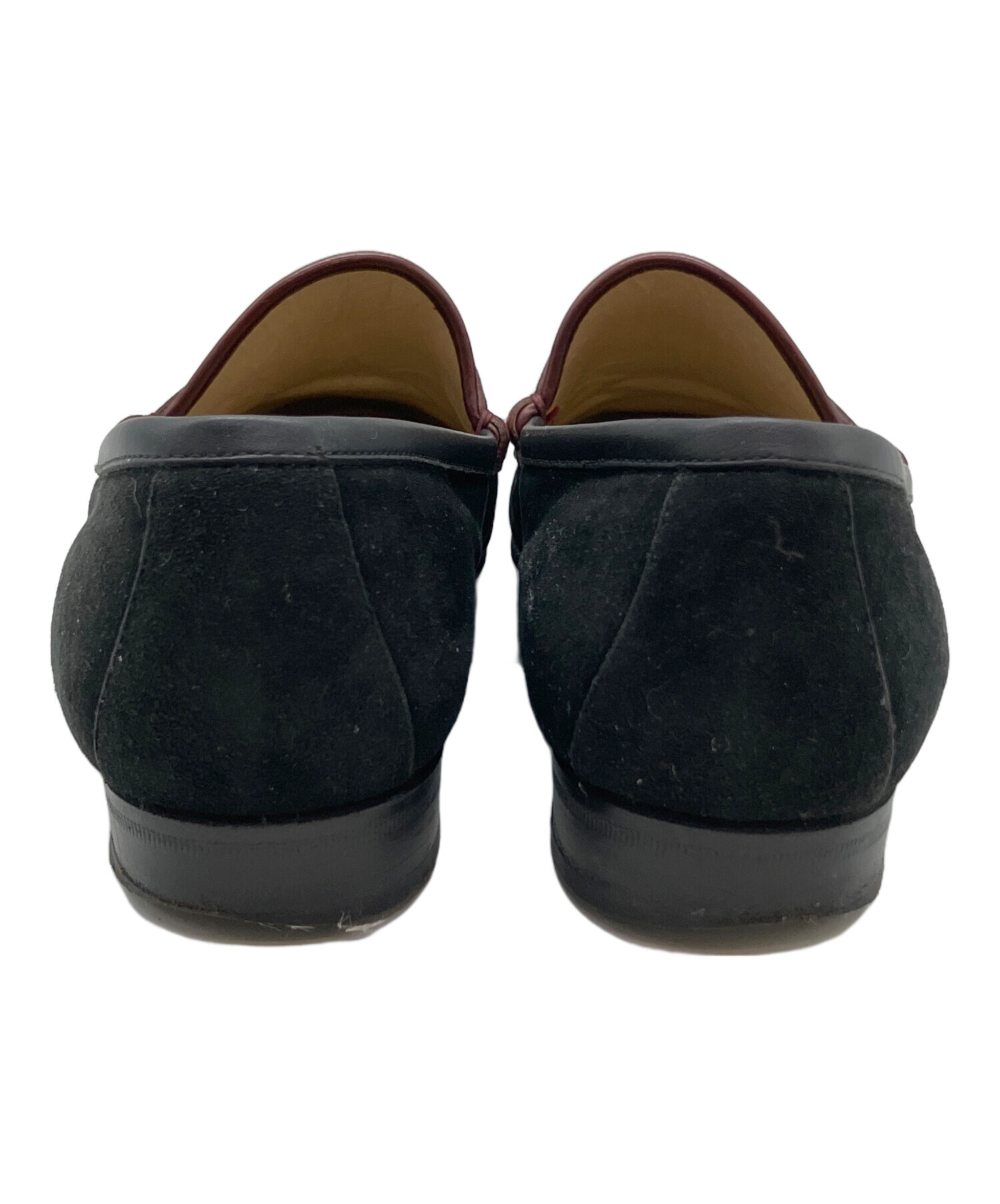 中古・古着通販】GUCCI (グッチ) ビットローファー ボルドー×ブラック
