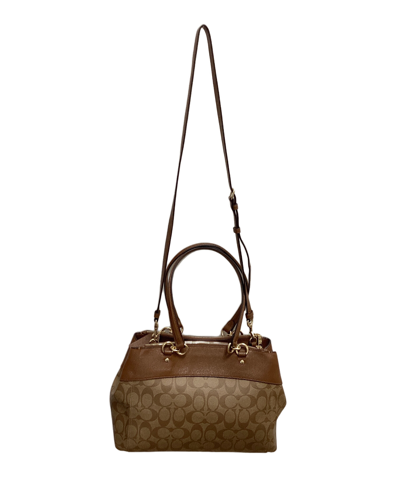 中古・古着通販】COACH (コーチ) シグネチャー 2WAYバッグ ベージュ