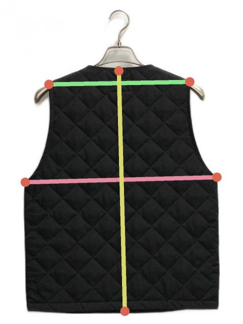 中古・古着通販】Schott (ショット) QUILTING WORK VEST ブラック