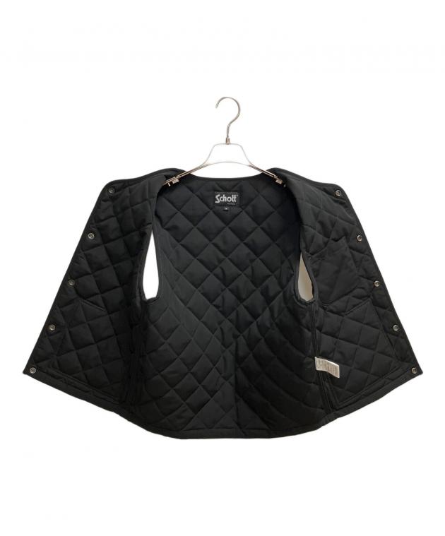 中古・古着通販】Schott (ショット) QUILTING WORK VEST ブラック