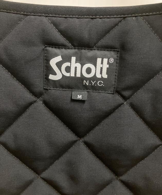中古・古着通販】Schott (ショット) QUILTING WORK VEST ブラック