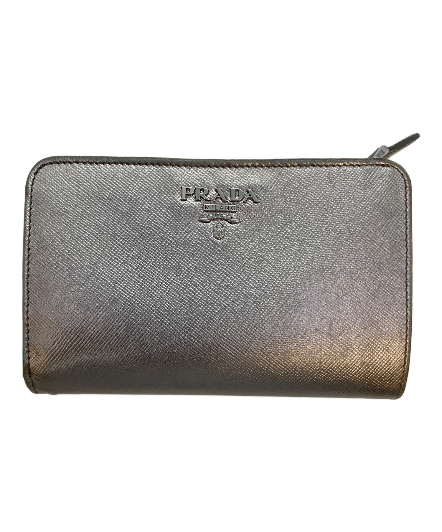 中古・古着通販】PRADA (プラダ) 2つ折り財布 シルバー｜ブランド