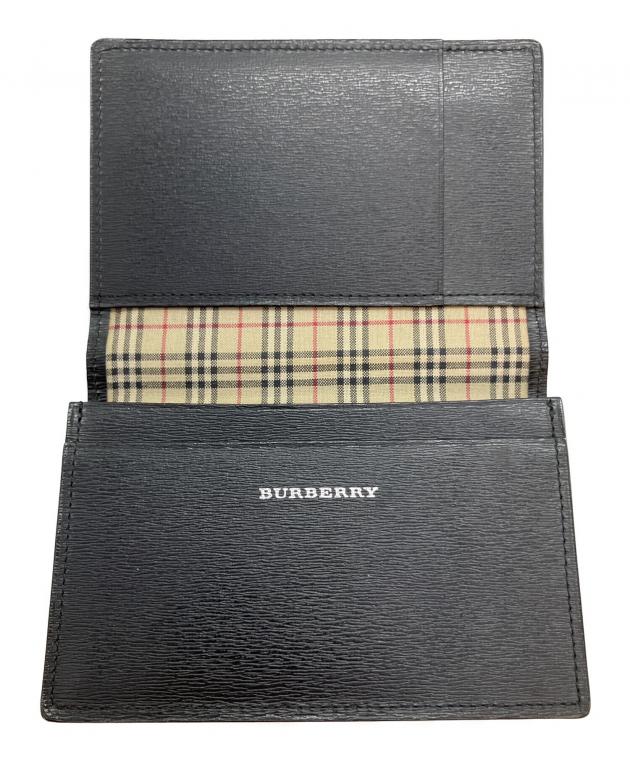 中古・古着通販】BURBERRY (バーバリー) 名刺入れ ブラック｜ブランド
