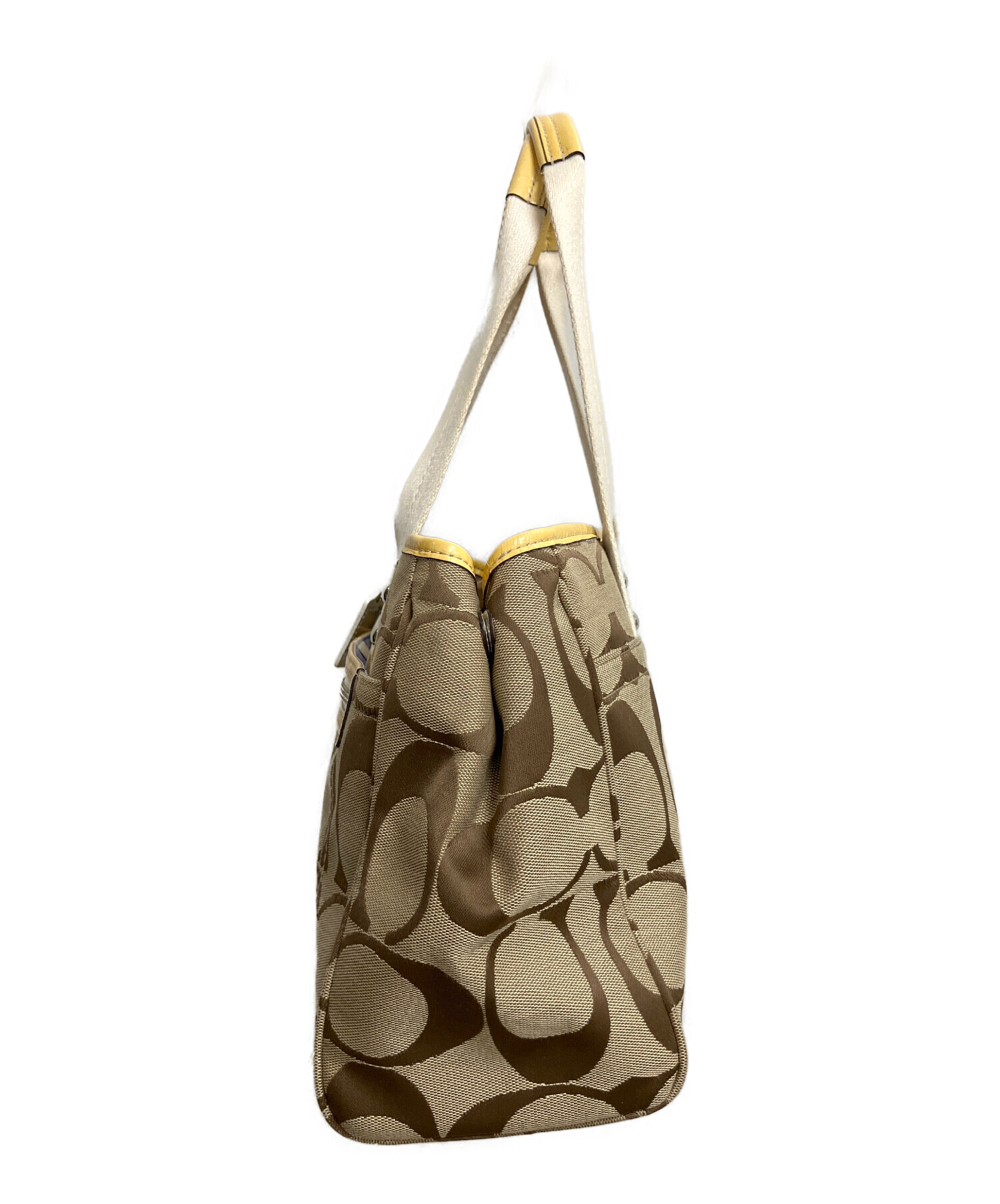 中古・古着通販】COACH (コーチ) シグネチャー トートバッグ ベージュ