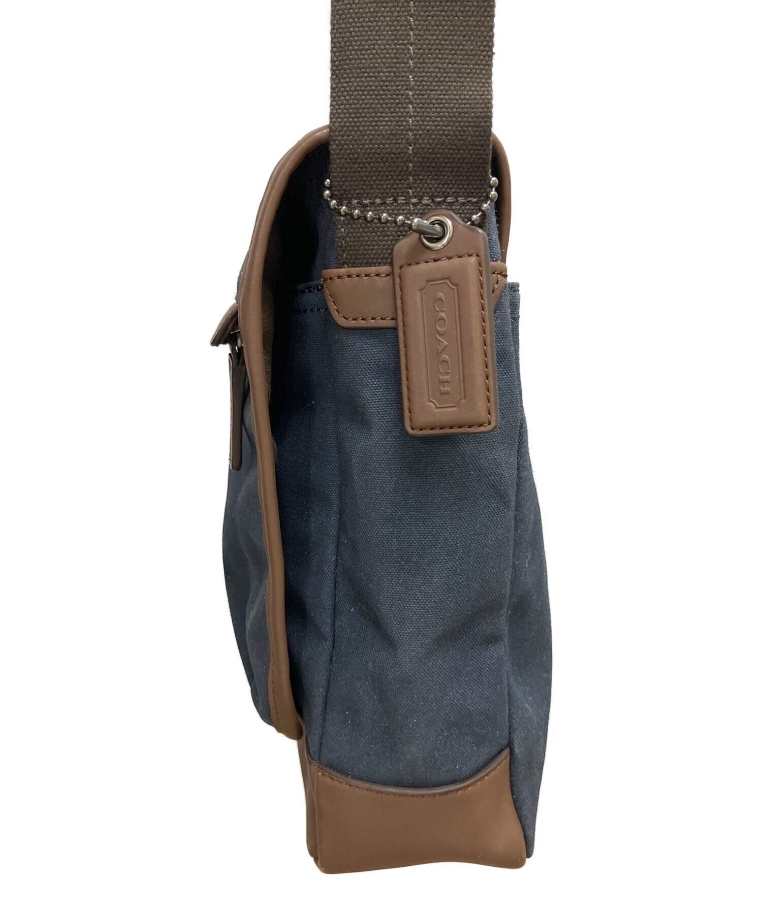 中古・古着通販】COACH (コーチ) メッセンジャーバッグ ネイビー