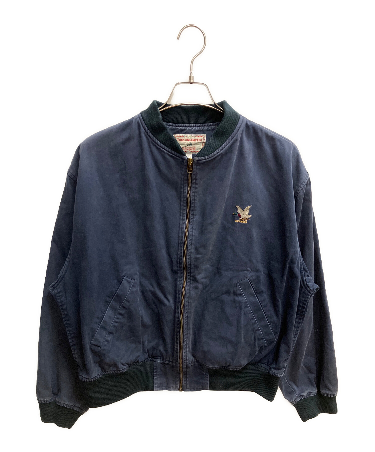 CHEVIGNON スタジャン Thorne's　サイズL 中古・古着通販】CHEVIGNON (シェビニオン) デニムボンバージャケット