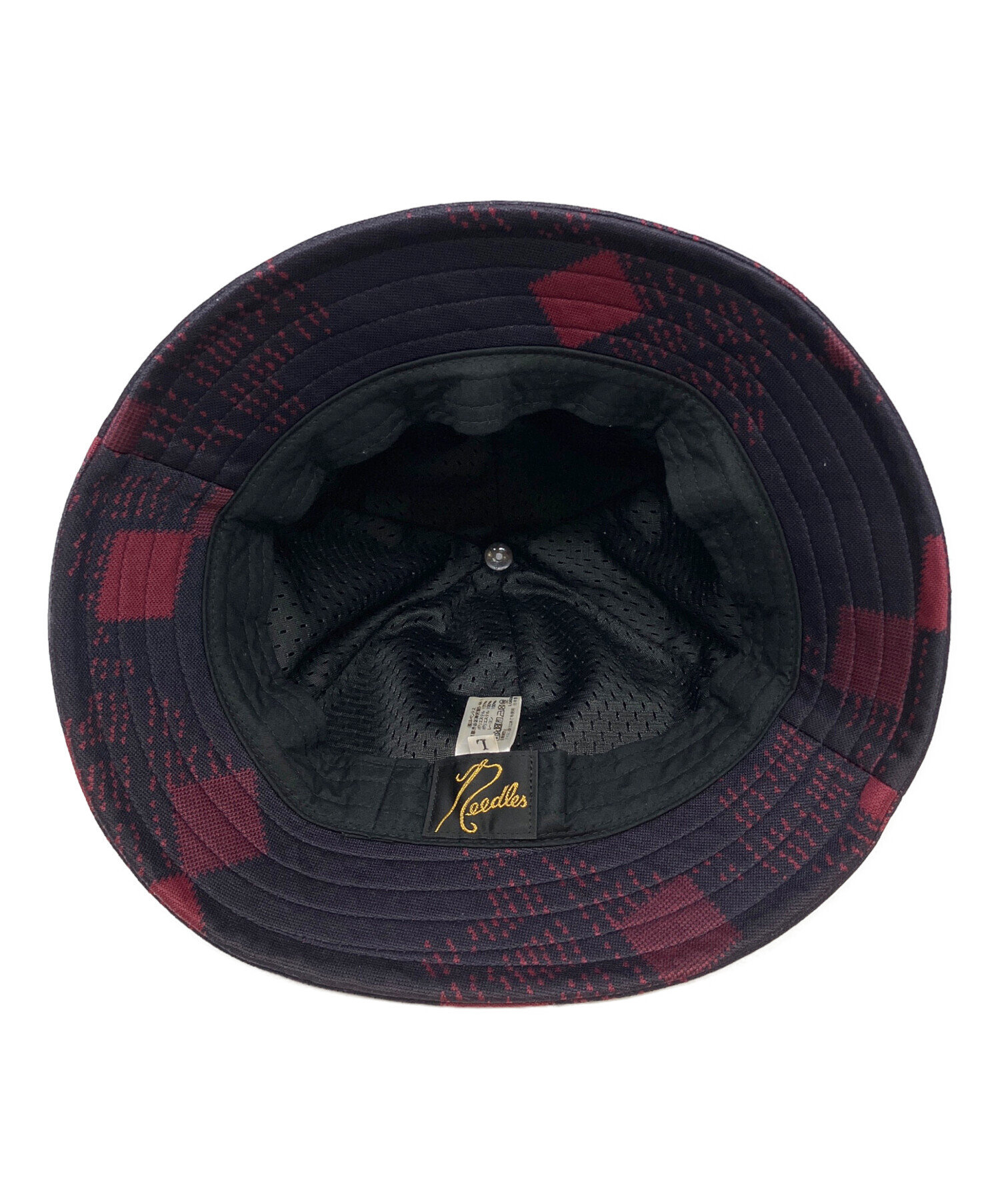 未使用 Needles バミューダハット L ネイビー ベロア パピヨン柄 中古・古着通販】Needles (ニードルズ) BERMUDA HAT ワインレッド
