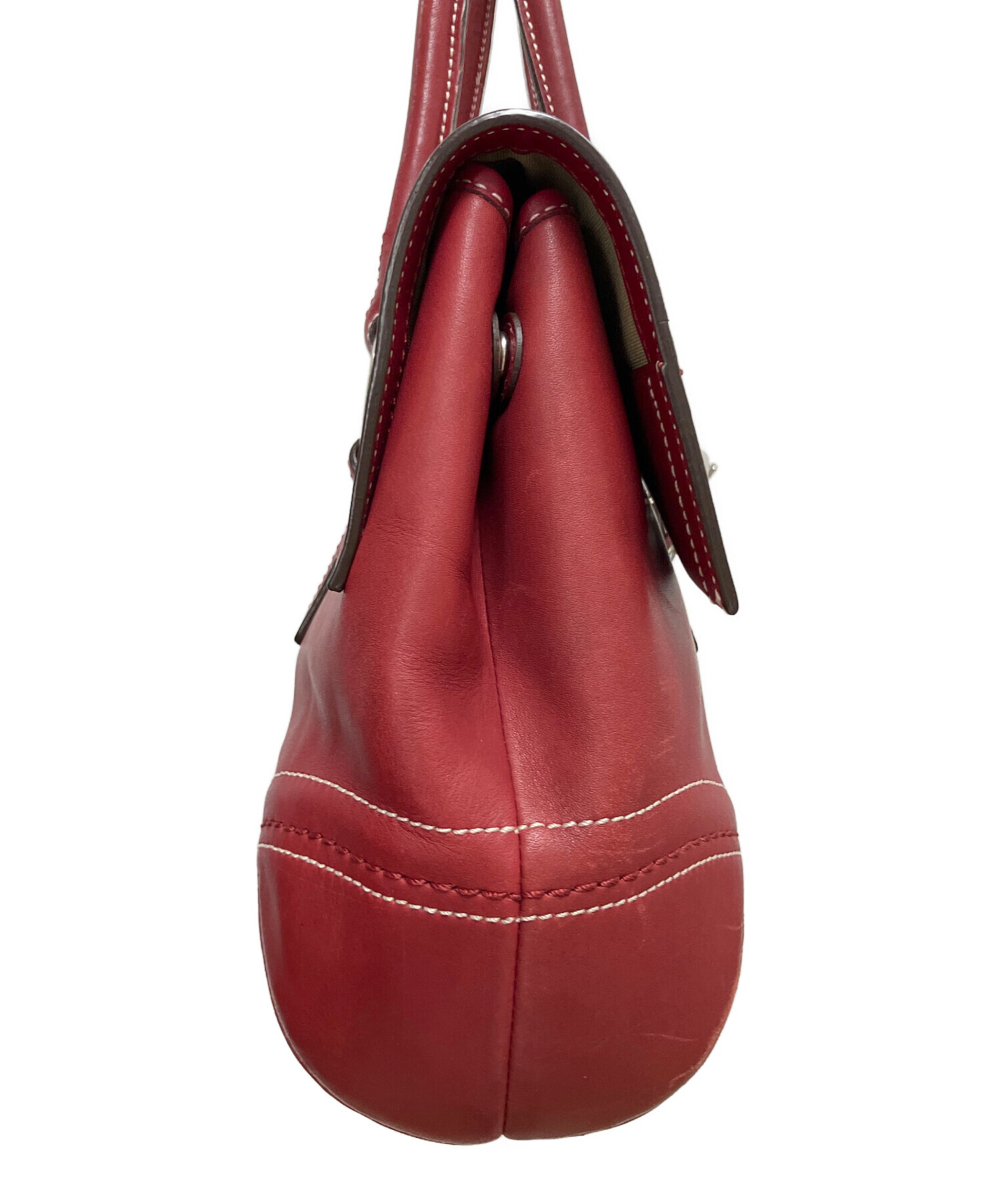 コーチ ハンドバッグ F0873-12513 COACH 中古・古着通販】COACH (コーチ) ハンドバッグ レッド｜ブランド・古着