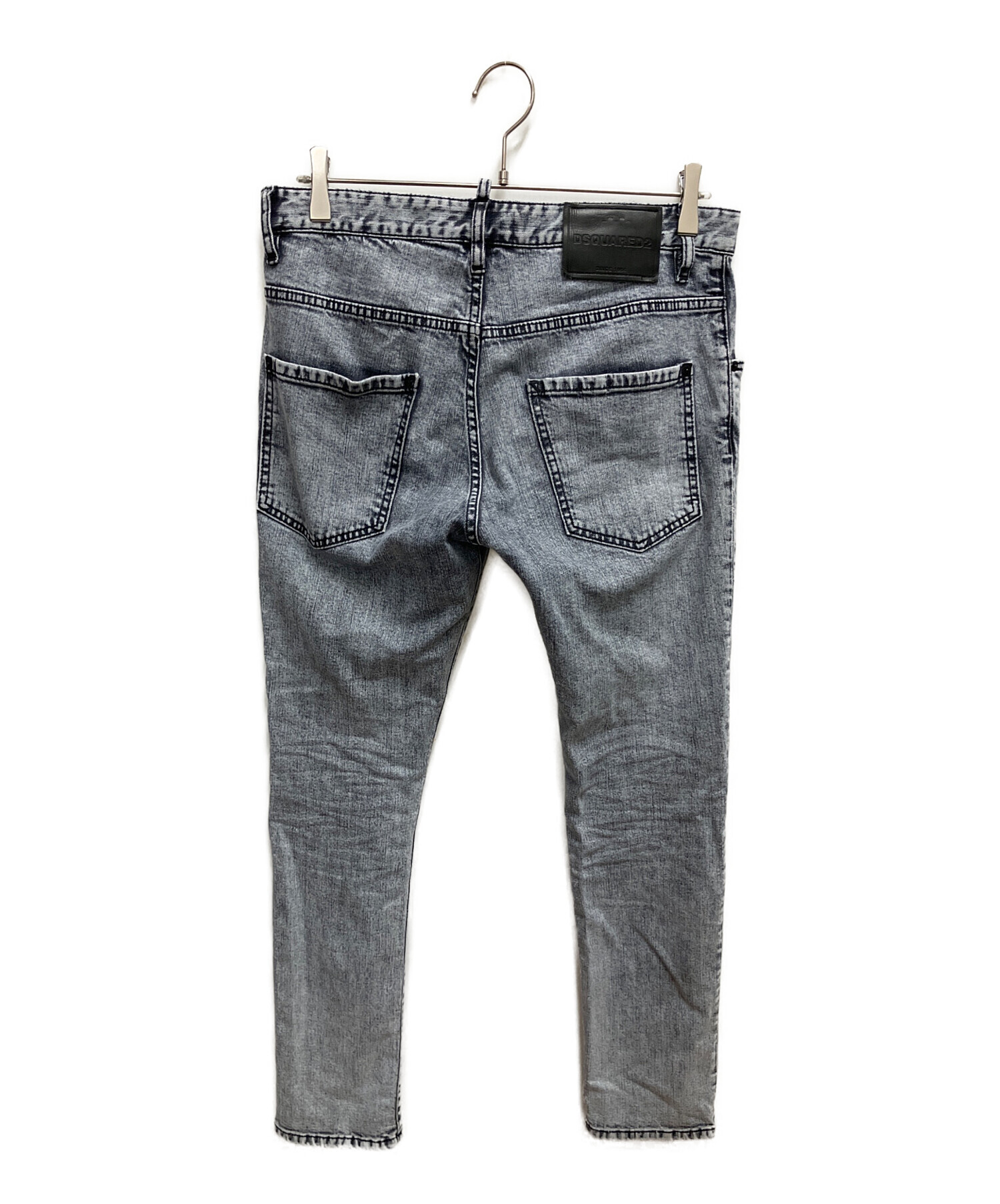 DSQUARED2 スキニーデニム 48 ダークグレー 中古・古着通販】DSQUARED2 (ディースクエアード) スキニーデニム