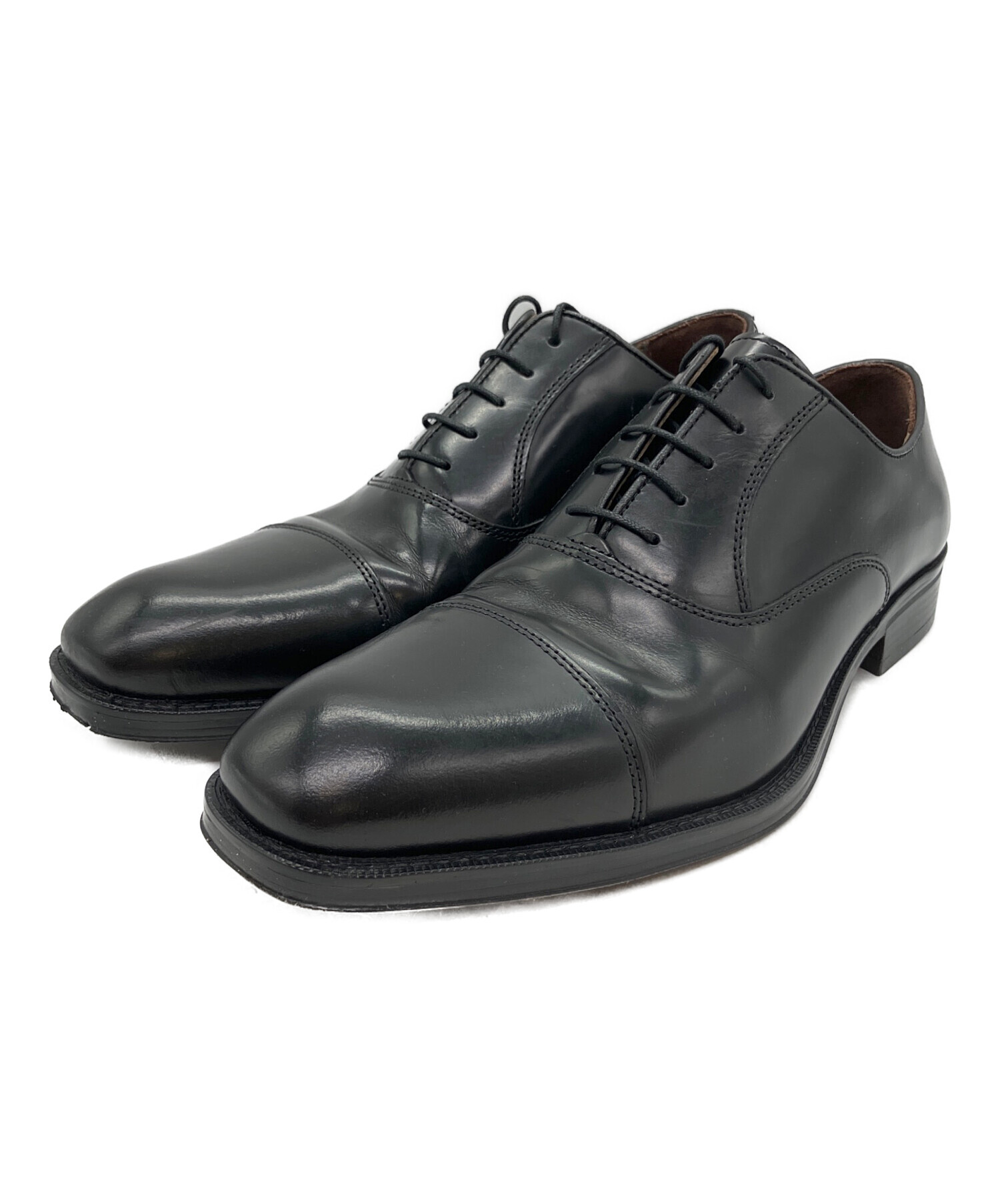ジャンカルロモレリ ストレートチップ ビジネスシューズ 黒 中古・古着通販】GIANCARLO MORELLI (ジャンカルロ モレリ) ストレート