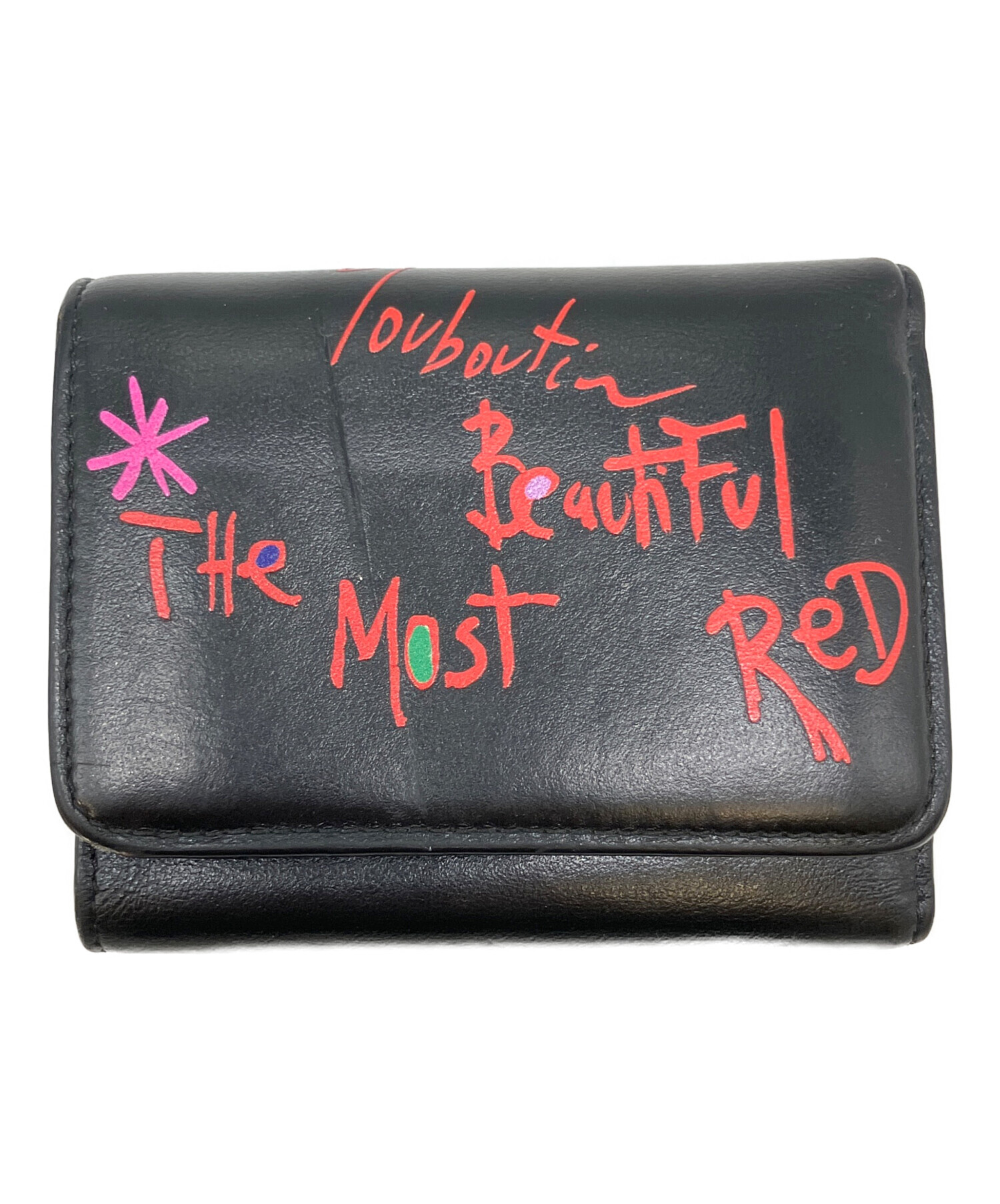 クリスチャンルブタン　スタッズ　三つ折財布 中古・古着通販】Christian Louboutin (クリスチャン・ルブタン) 3