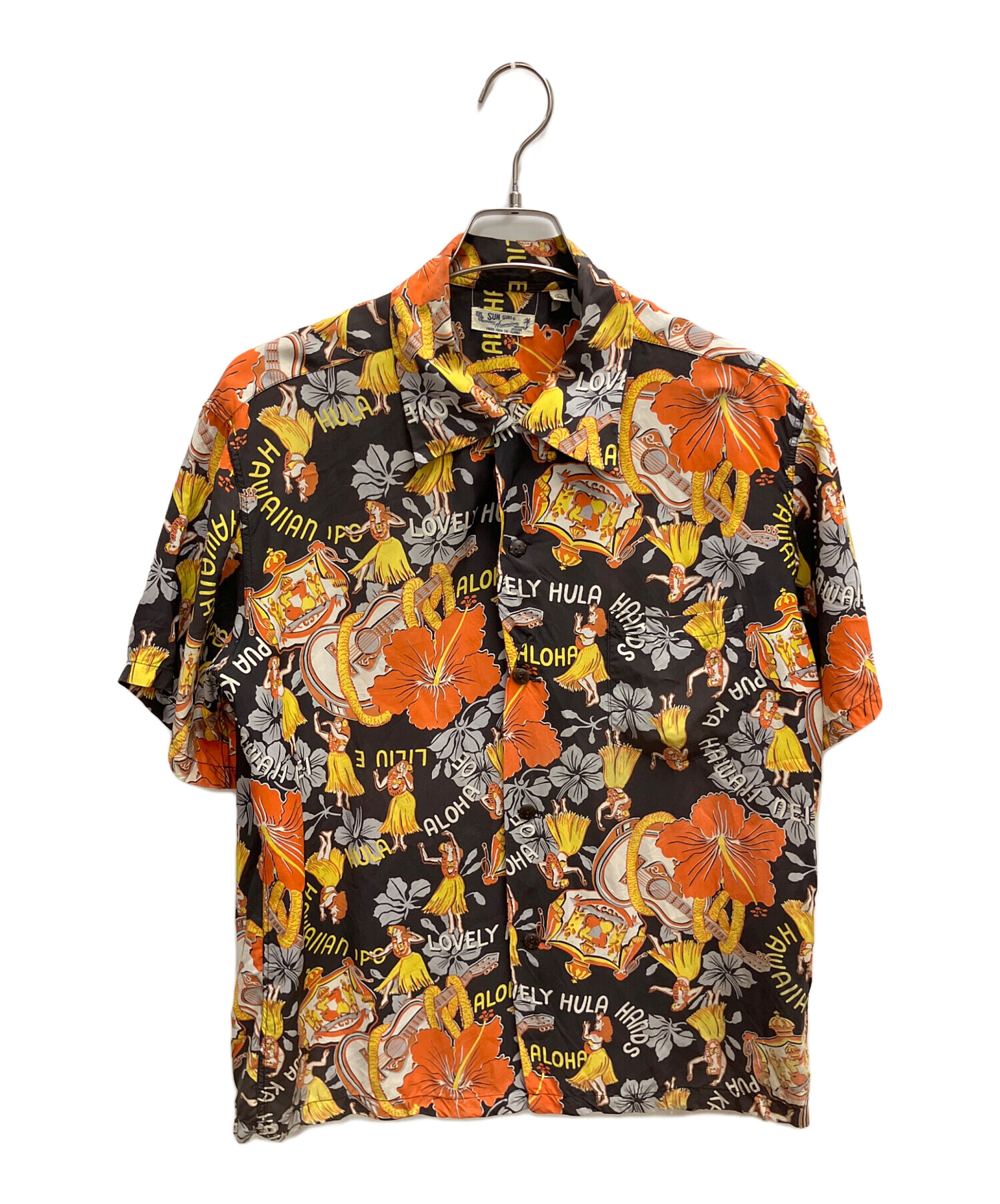 中古・古着通販】Sun Surf (サンサーフ) アロハシャツ ブラック サイズ