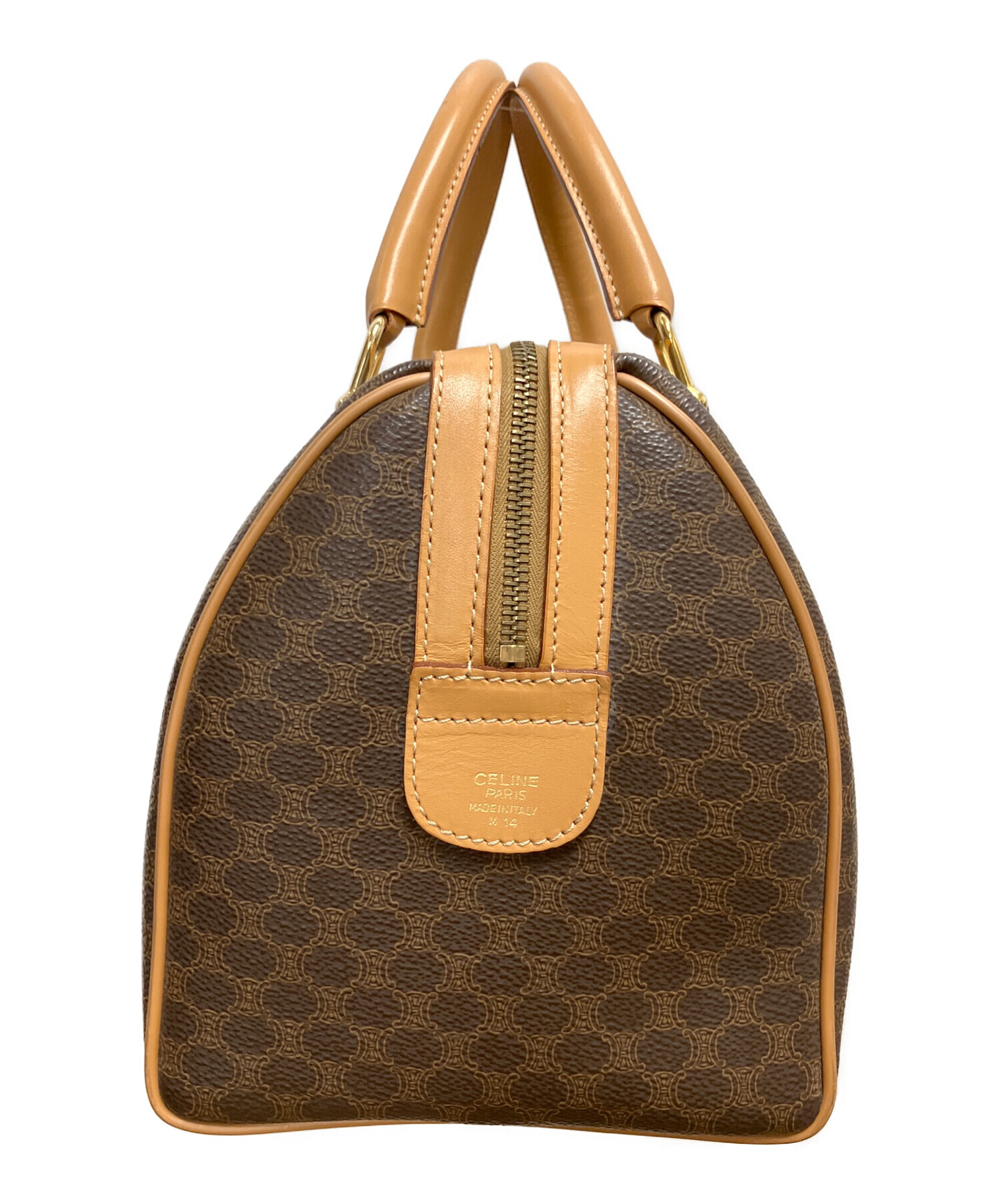 ☆CELINE PARIS セリーヌ マカダム柄 ボストンバッグ 約40cm
