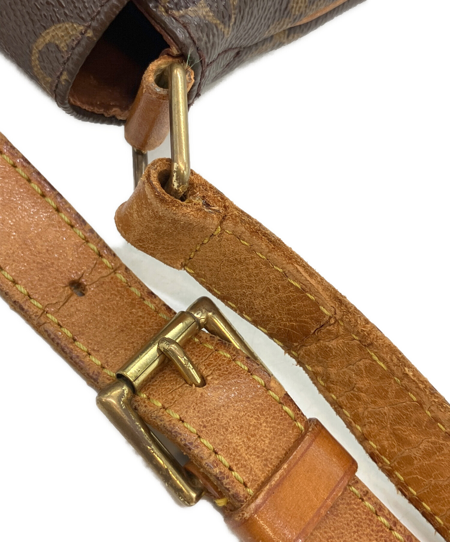 Louis Vuitton ブラウンレザーストラップ　モノグラム 中古・古着通販】LOUIS VUITTON (ルイ ヴィトン) モノグラム