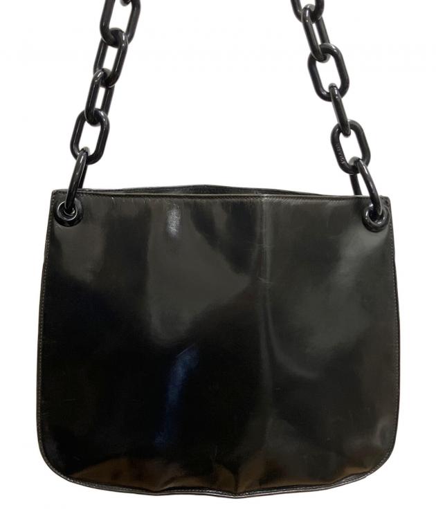 中古・古着通販】PRADA (プラダ) チェーンショルダーバッグ ブラック