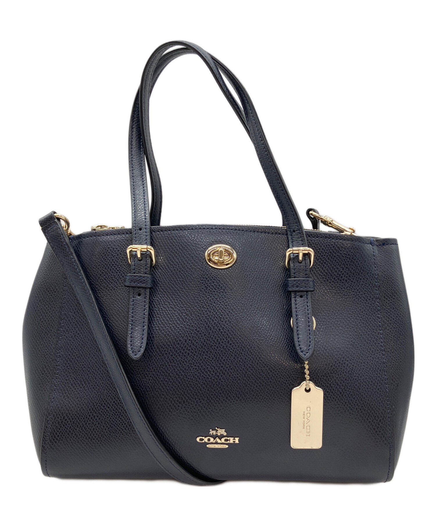 中古・古着通販】COACH (コーチ) 2WAYバッグ ネイビー｜ブランド・古着