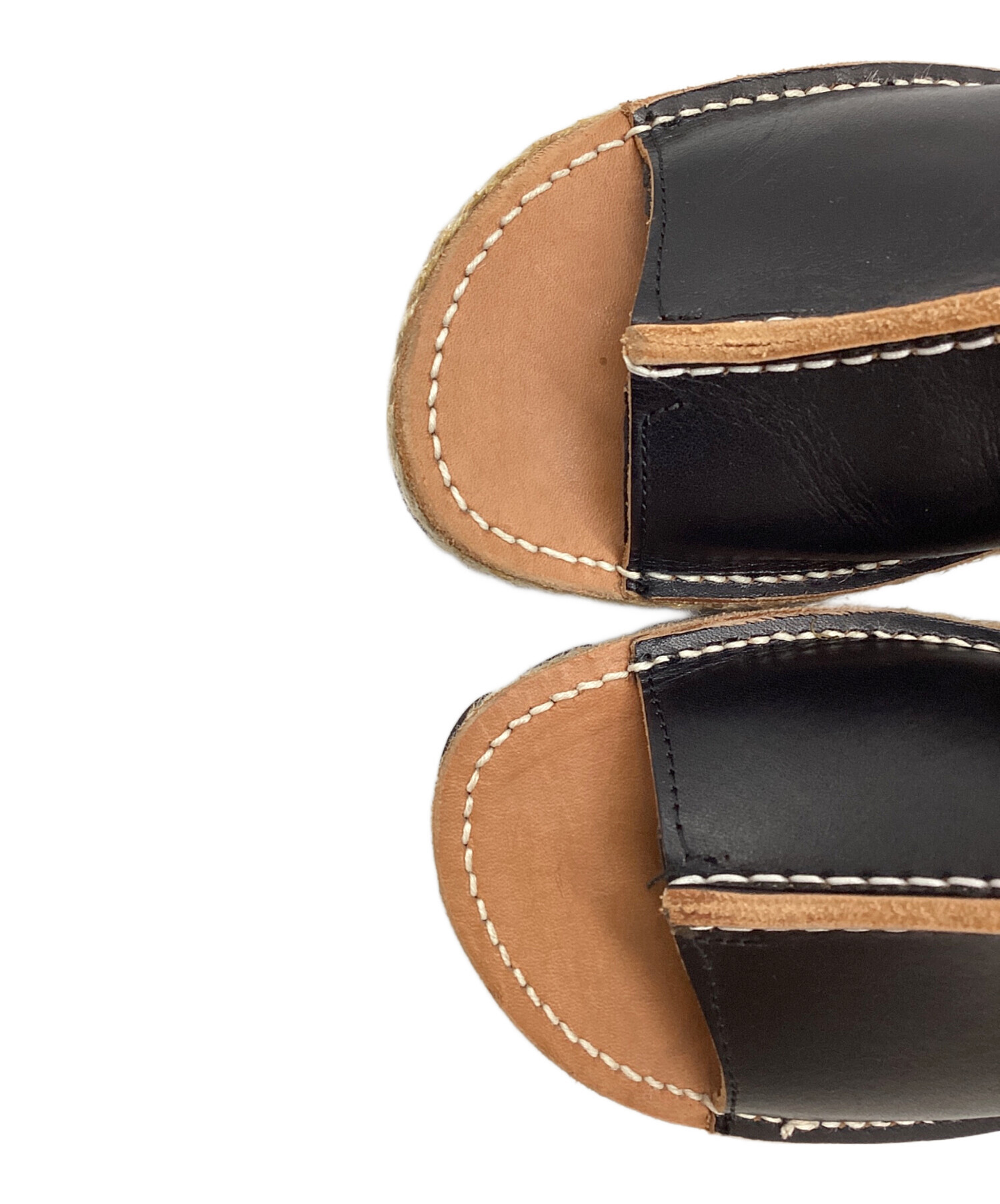 Y's ワイズ サンダル 中古・古着通販】Y's (ワイズ) LEATHER SANDALS サンダル ブラック