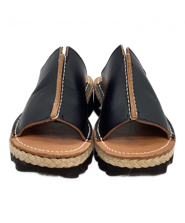 中古・古着通販】Y's (ワイズ) LEATHER SANDALS サンダル ブラック