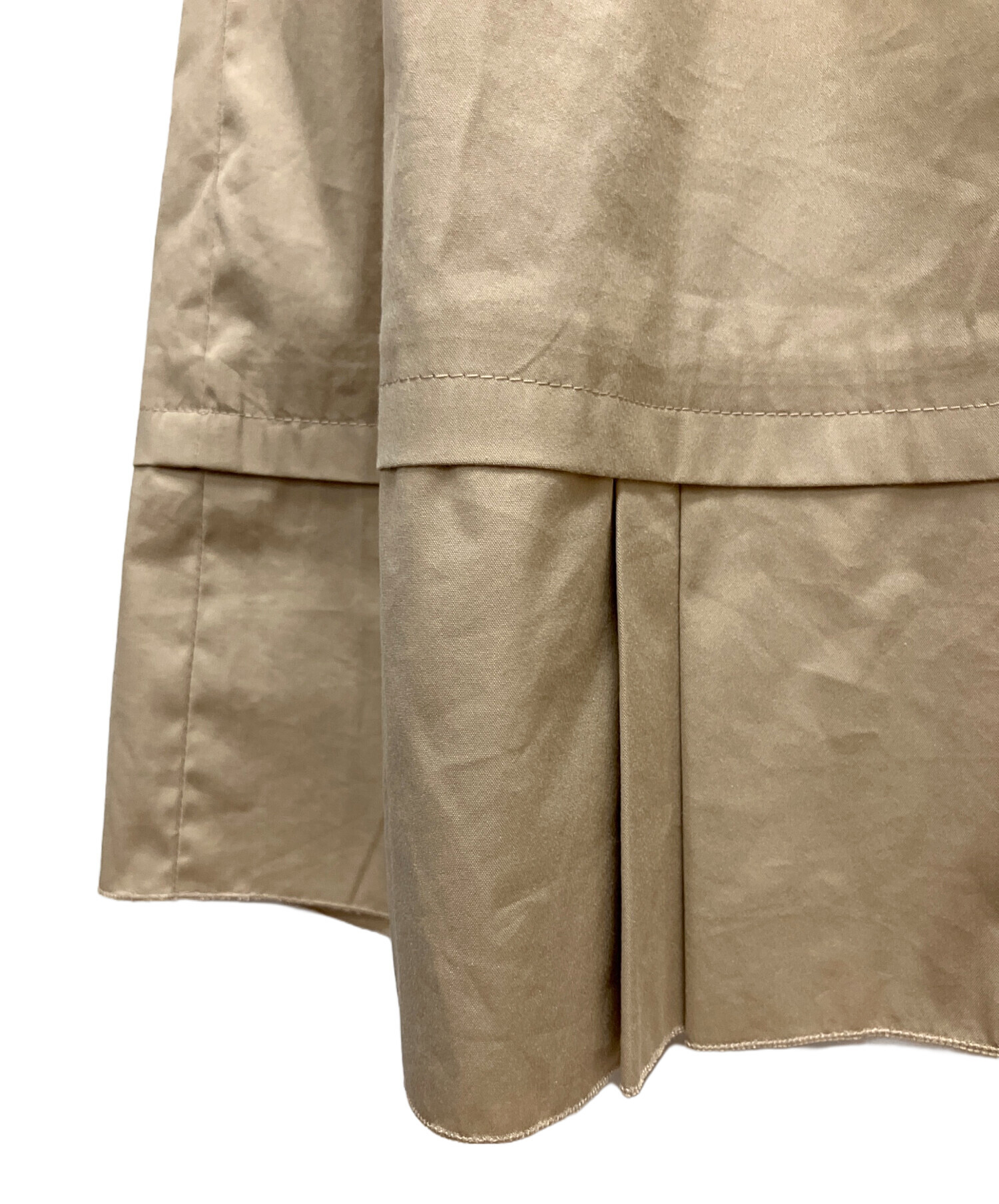 中古・古着通販】PRADA (プラダ) ノースリーブワンピース ベージュ