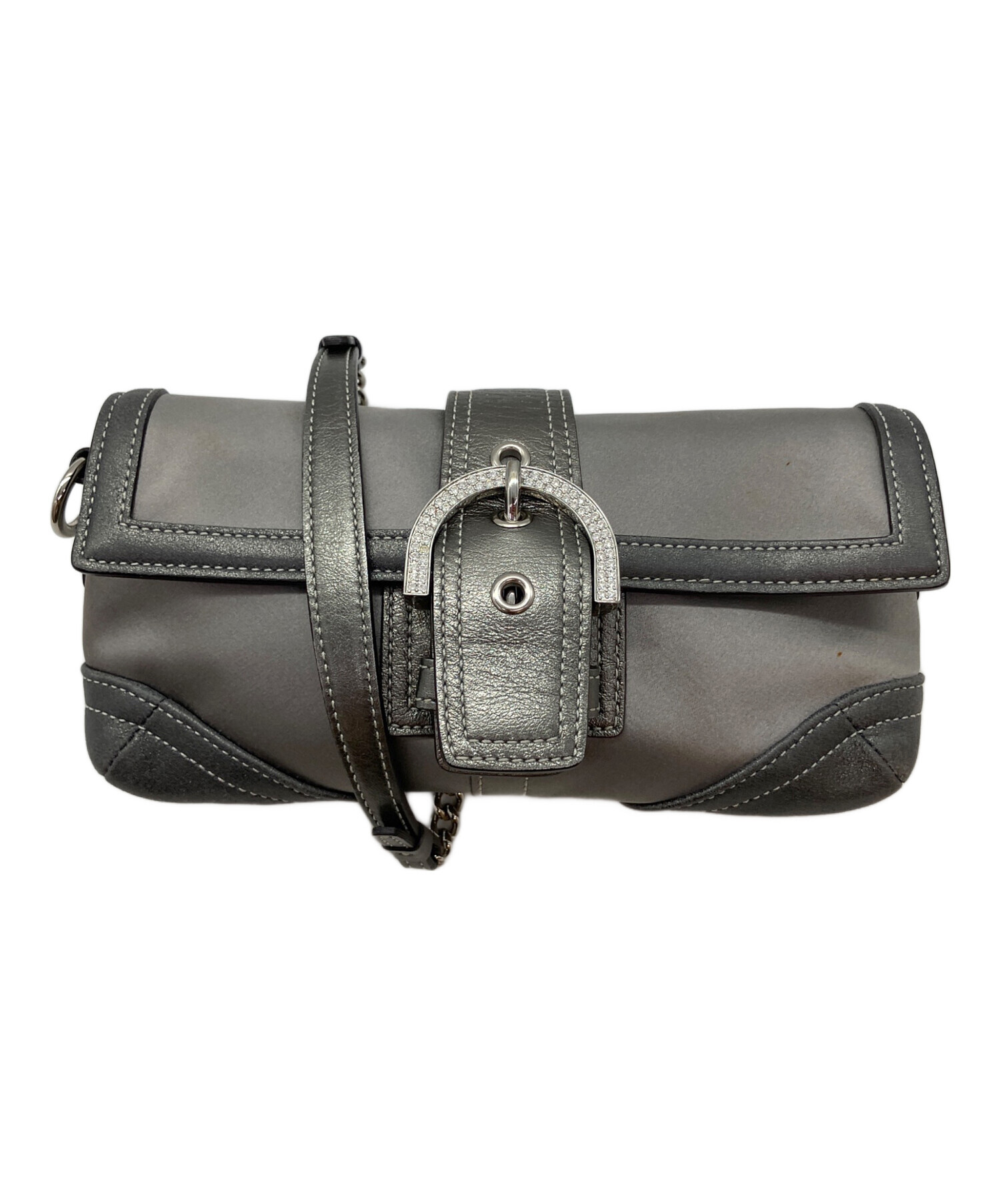 COACH　SOHOシリーズ　ワンショルダーバック 中古・古着通販】COACH (コーチ) soho ワンショルダーバッグ シルバー