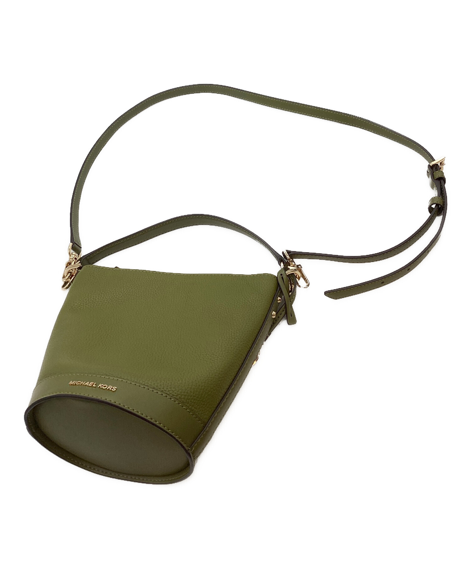 【新品・未使用・タグ付き】MICHAEL KORS ショルダーバッグ グリーン 中古・古着通販】MICHAEL KORS (マイケルコース) ショルダーバッグ