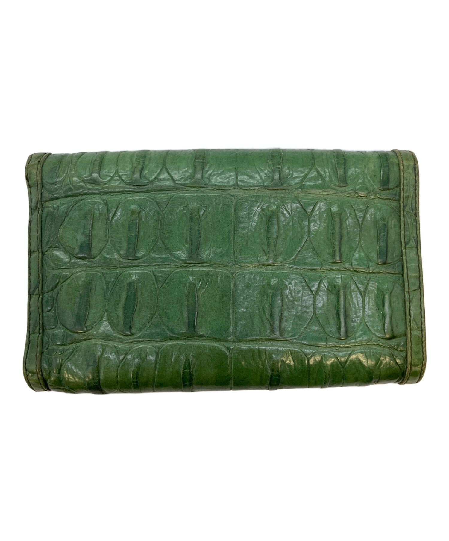 中古・古着通販】MIU MIU (ミュウミュウ) 3つ折り財布 グリーン