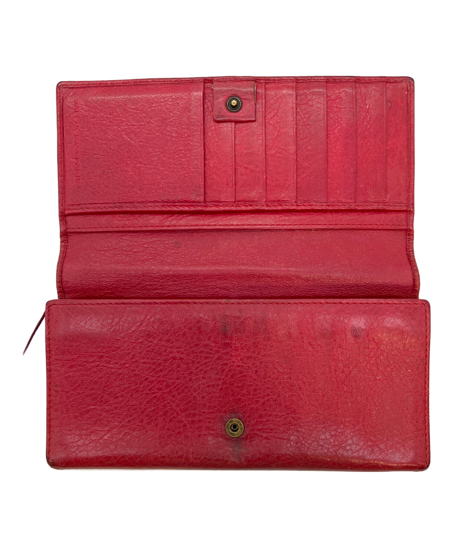 お値下げしましたBALENCIAGA 長財布 レッド 中古・古着通販】BALENCIAGA (バレンシアガ) Giant Money Red 財布