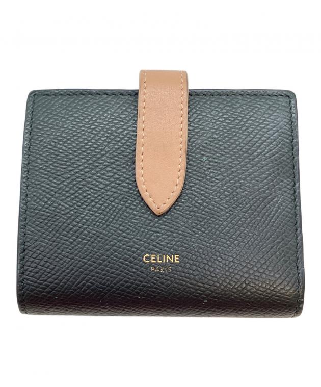 中古・古着通販】CELINE (セリーヌ) 2つ折り財布 ブラック｜ブランド