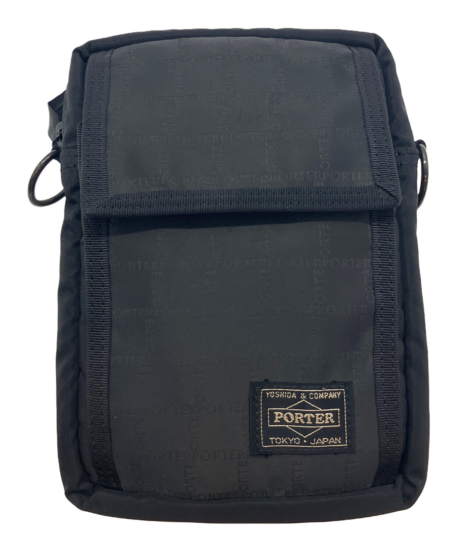 中古・古着通販】PORTER (ポーター) BLACK PATTERN MINI SHOULDER BAG