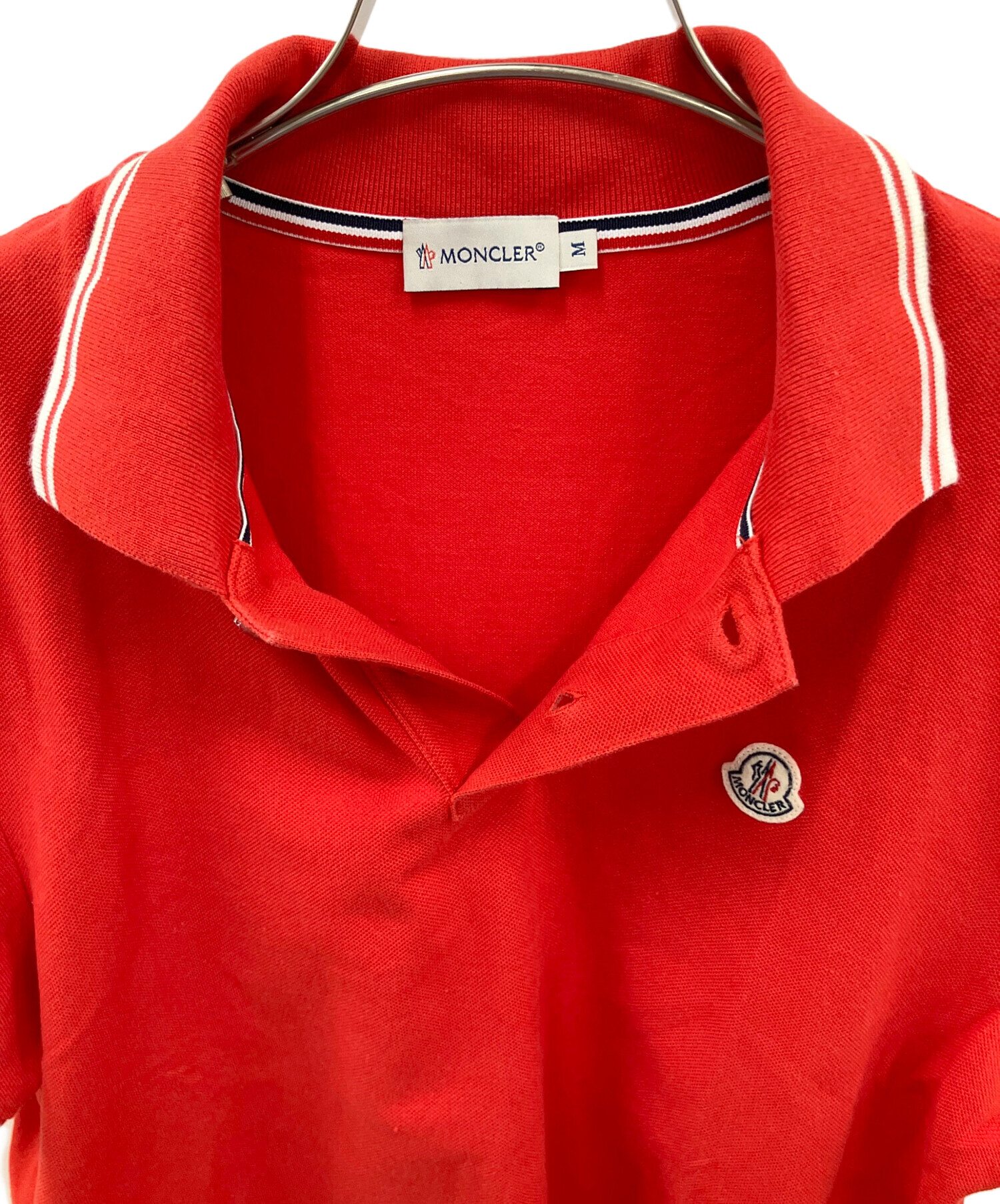 中古・古着通販】MONCLER (モンクレール) 半袖ポロシャツ レッド