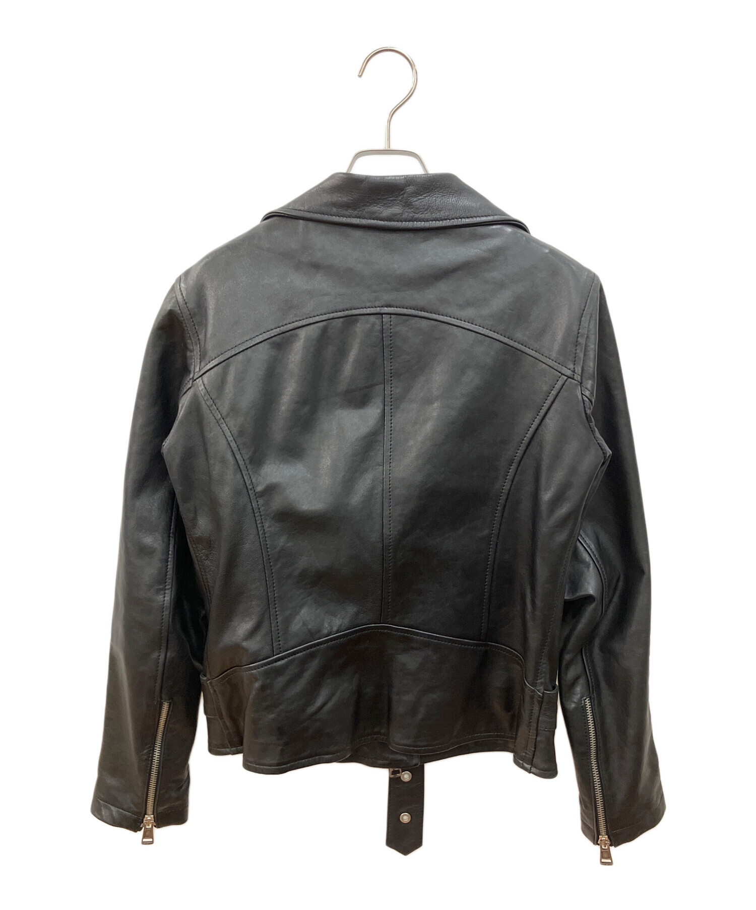 中古・古着通販】MUSHER (マーシャー) レザージャケット ブラック