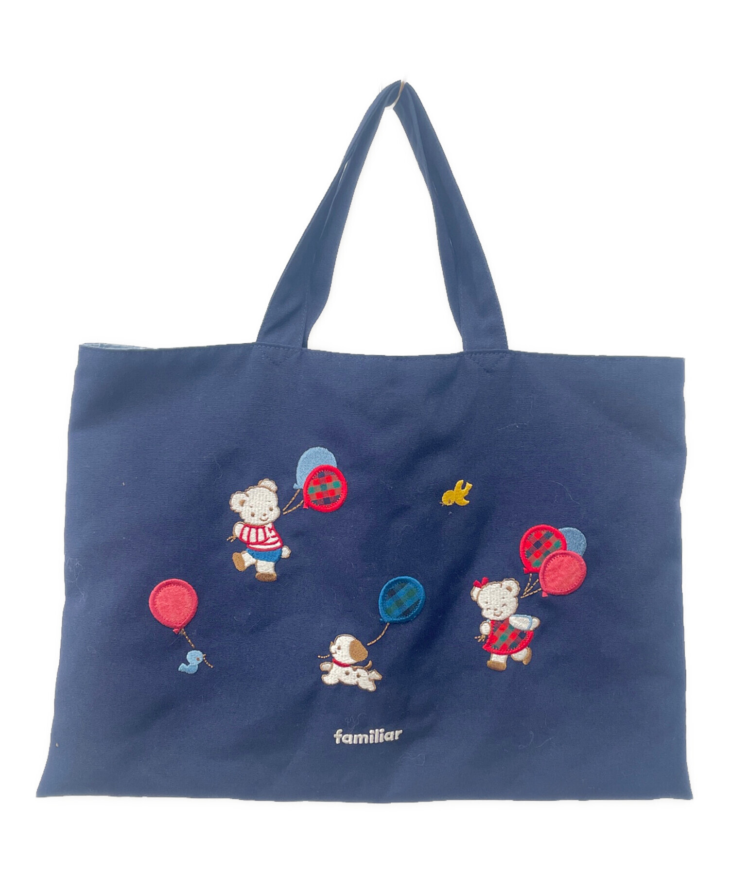 あき familiar 4点 中古・古着通販】familiar (ファミリア) ハンドバッグ ネイビー