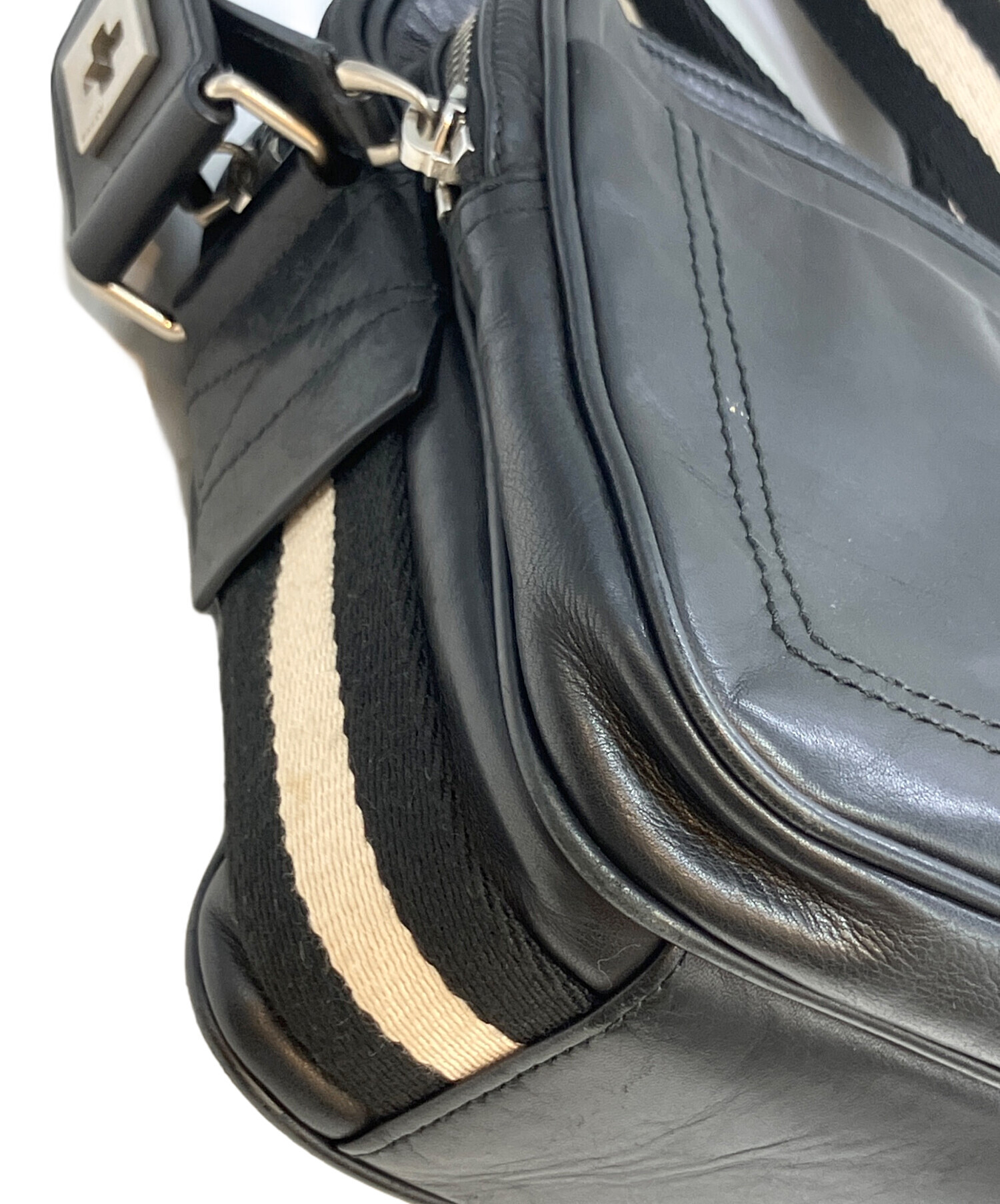 中古・古着通販】BALLY (バリー) ショルダーバッグ ブラック｜ブランド