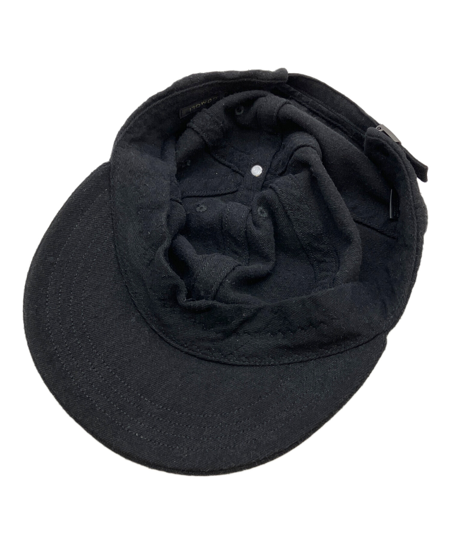 中古・古着通販】COMOLI (コモリ) シルクネップ キャップ ブラック