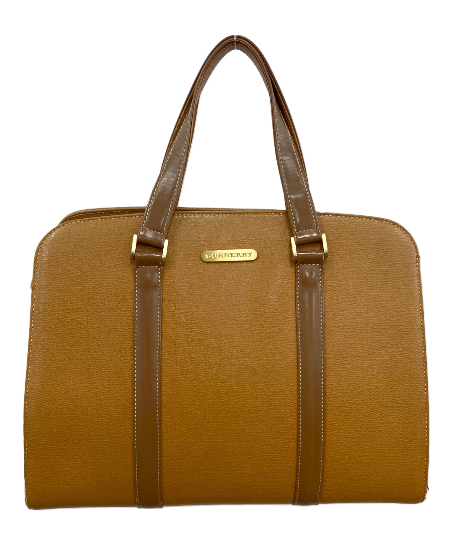 中古・古着通販】BURBERRY (バーバリー) ハンドバッグ キャメル 